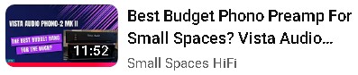 Small Spaces HiFi Phono